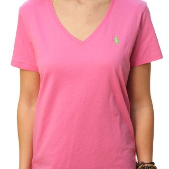 pink ralph lauren t shirt women's